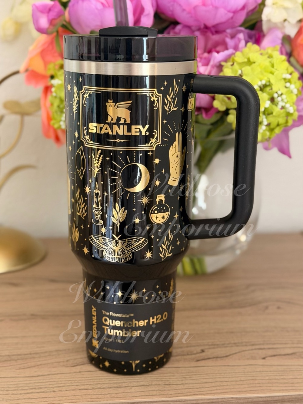 Stanley Halloween Quencher H2.0 FlowState 40oz Black Magic Limited Ed Tumbler